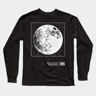 Silver Moon - Minimalist Graphic Artwork Design Long Sleeve T-Shirt